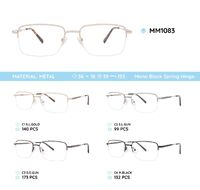 Nylor metal men's frame for glasses with spring hinges MM1083