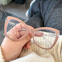 Reading PC plastic glasses with Blue Ray Cut protection and spring hinges for women KY239, diopters from 0.00 to +4.00