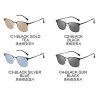 Очки металлические фотохромные с защитой от синего света 9677-GT