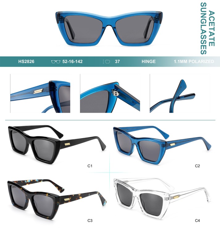 Polarized acetate plastic sunglasses Big City HS2826