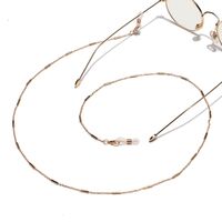 Gold-colored metal non-slip chain, with copper tube, for glasses and masks GL1294
