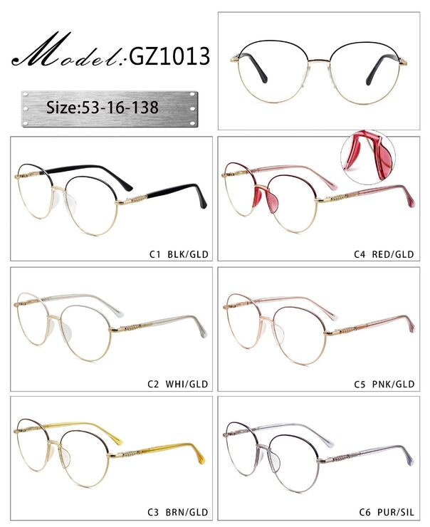 Оправа металлическая с мягким носоупором и флексом GZ1013-DA