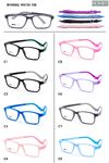 TR90 plastic eyeglasses frame for kids with silicone temple with memory (replaces spring hinge) + rubber band BY96002