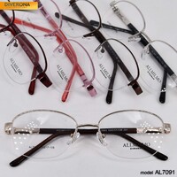 Metal eyeglass frame, material steel Allmilmo AL7091