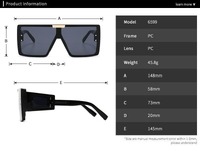Солнцезащитные очки Elit цельные в стиле ретро 6955