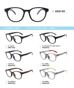 TR90 plastic eyeglasses frame K501-03