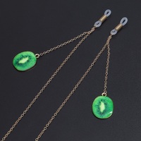 Металлическая нескользящая цепочка золотого цвета, с подвеской в виде киви, для очков и масок GL658