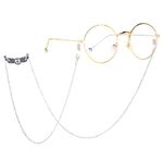 Металлическая нескользящая цепочка серебряного цвета, с крыльями мира, для очков и масок GL207