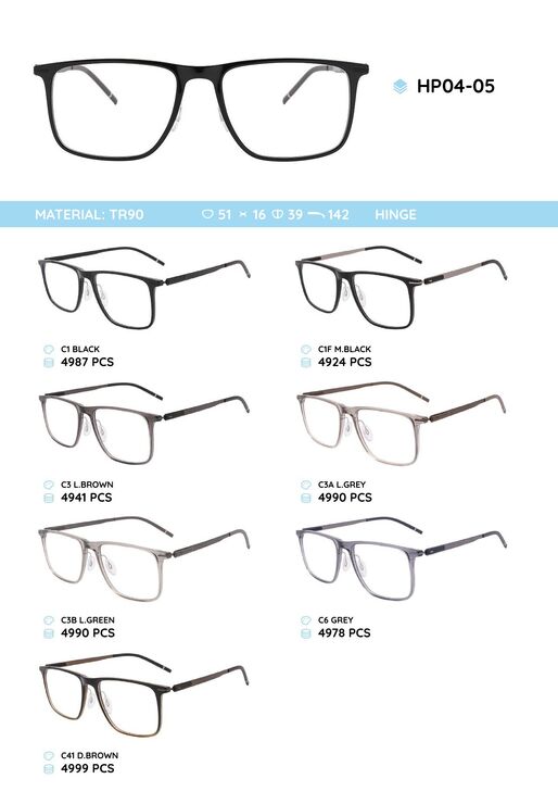 TR90 plastic eyeglasses frame HP04-05