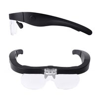Magnifier-glasses with backlight for small parts working with replaceable attachments 11537DC, magnification: 1.5X, 2.5X, 3.5X, 5X