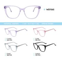 Plastic acetate eyeglasses frame for women with spring hinges WD1565
