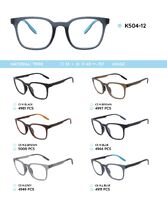 TR90 plastic eyeglasses frame K504-12