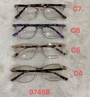 Metal frame for glasses with spring hinges 9746B