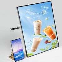 Рекламный щит, ультратонкая светодиодная панель из алюминиевого сплава и закаленного стекла, размер до 80*120 см