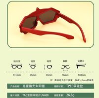 Polarized silicone sunglasses with UV400 protection for kids with case T22111