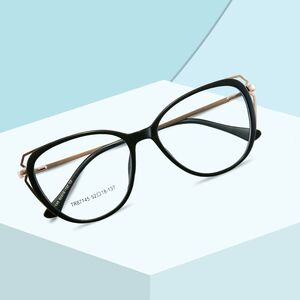 Combined frame (metal + TR90) or glasses with blue light protection, with spring hinges FA87145