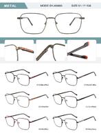 Metal frame for men with spring hinges SYJ60803-DA