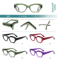 Plastic frames for glasses, thick acetate Big City H2852