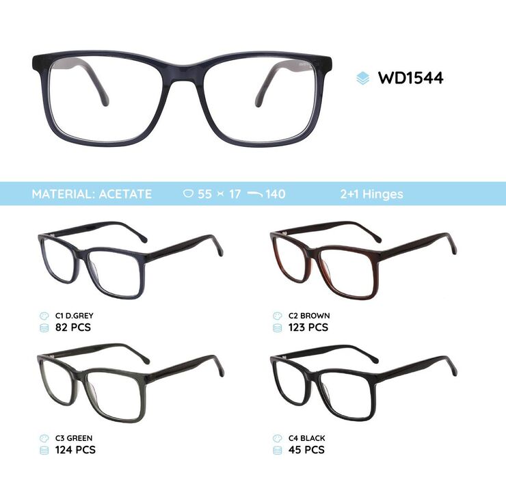 Plastic acetate eyeglasses frame for men WD1544