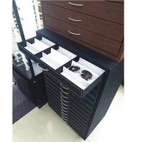 Офисный бокс - витрина для оправ и очков, с тканевым покрытием, с колёсами, на 288/234 мест JS-C1113