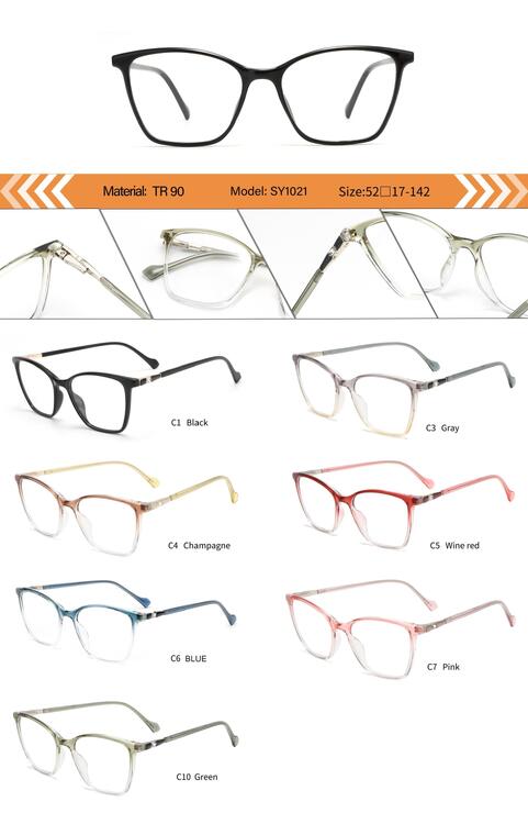 Plastic TR90 frame for women with spring hinges SY1021-DA