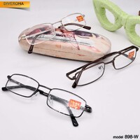 Eyeglasses in a metal frame with case tube Vizzini 898 quality class I
