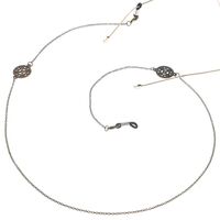 Металлическая нескользящая цепочка бронзового цвета, c полым кругом, для очков и масок GL127