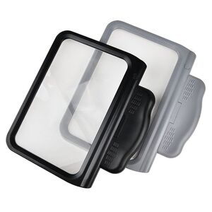 Magnifier with universal backlight, magnifying glass with handle 185115-XX, size: 185*112 mm, magnification: 2,5Х