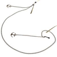 Bronze-colored metal non-slip chain, with anchor pendant, for glasses and masks GL143