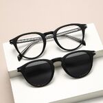 Оправа пластиковая TR90 с флексом + комплект из 5 поляризационных солнцезащитных насадок (клипон) на магните El Dorado EL1203