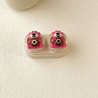 Mini soft contact lens kit retractable W-CT11玫红熊