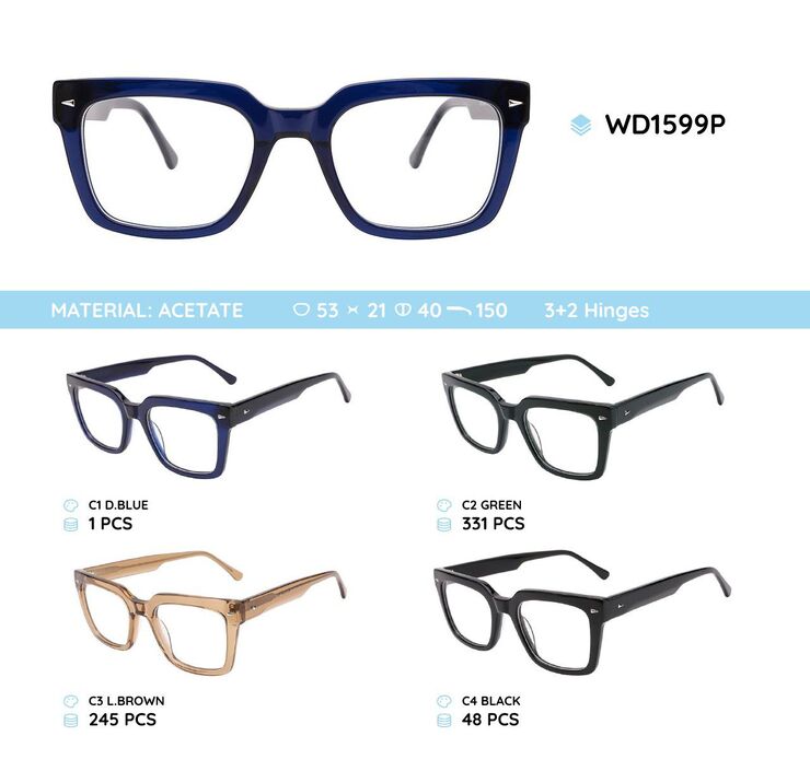 Plastic acetate eyeglasses frame WD1599P