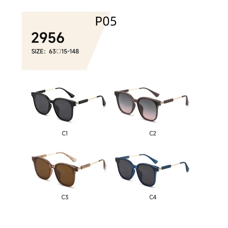 Polarized metal + TR90 sunglasses P05KY 2956