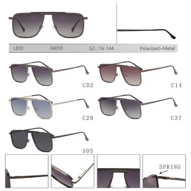 Polarized metal sunglasses for women Leke LK34059