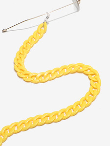 Acrylic lemon yellow glasses chain GB011(2)
