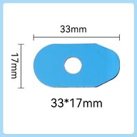 Липкий сегмент (липучки, слиперы, противоскользящие накладки для блокировки) для линз, синий цвет, материал полиэтилен, 1000 штук, NY-0991