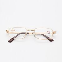 Очки металлические складные для чтения QFA-151 с футляром, диоптрии от +1.00 до +4.00, РМЦ=62-64