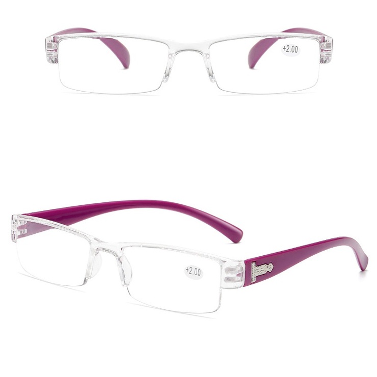 Очки с прозрачными линзами готовые с диоптриями моноблок в пластиковой оправе 816PC