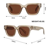 Plastic square sunglasses for men Elit 3607-EL
