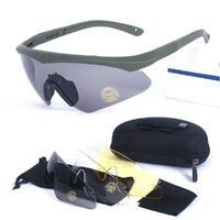 Safety shockproof tactical goggles +3 caps 2.3MM套装