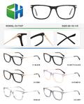 Plastic acetate frame for women with spring hinges CH7207-DA