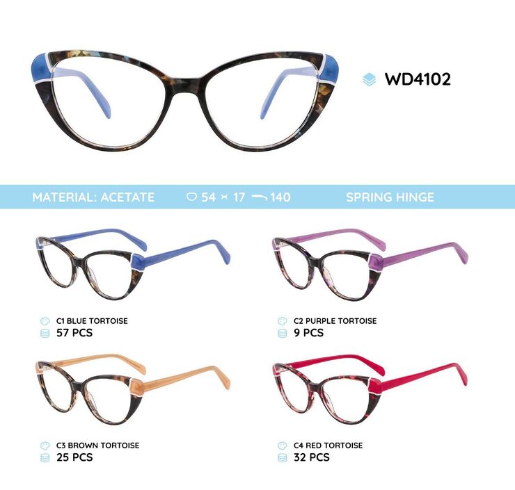 Plastic frames for glasses acetate material WD4102