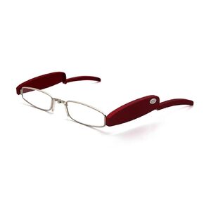 Plastic reading pince-nez glasses with case folding 6028, diopters from +0.00 to +4.00, RMC=62-64