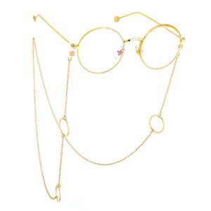 Metal non-slip chain, with geometric round, for glasses and masks GL518