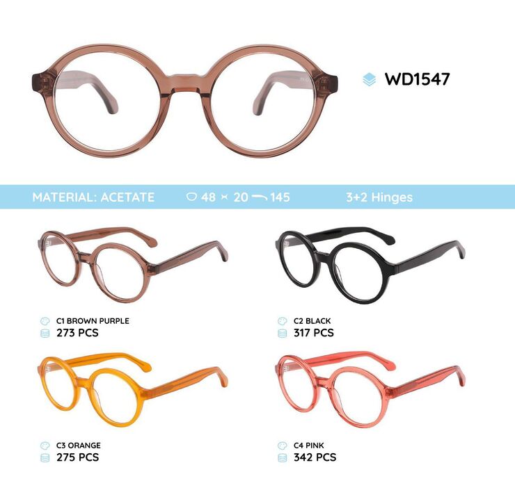 Plastic acetate eyeglasses frame for women WD1547