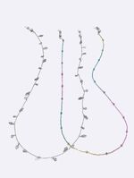 Металлическая нескользящая цепочка, c разноцветным листом, для очков и масок GM147
