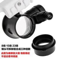 Binocular magnifier with backlight, magnifying glass with head mount 9892H-1-XX, magnification: 8Х, 15Х, 23Х