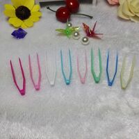 Tweezers, length 6 cm, for working with contact lenses, assorted colors QZ-1-3, order from 1000 pieces