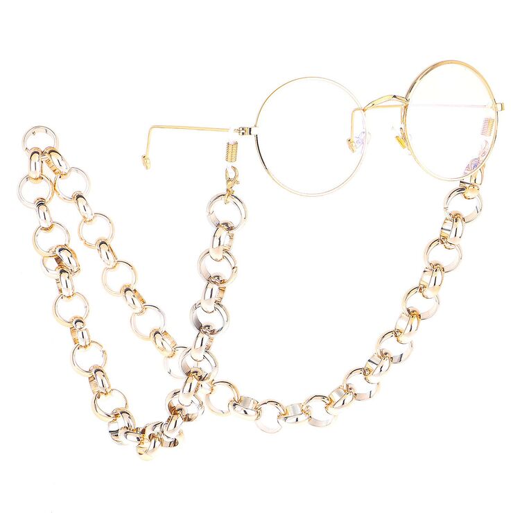 Metal non-slip chain, gold thick, for glasses and masks GL275