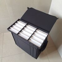 Передвижной бокс (ящик, чемодан, кейс, кофр, органайзер, витрина) на колёсах для оправ и очков на 180 мест JS-C220909